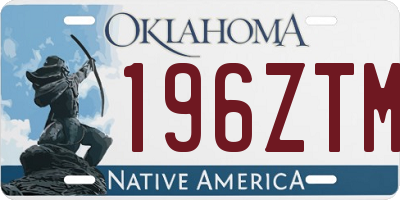 OK license plate 196ZTM