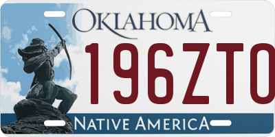 OK license plate 196ZTO