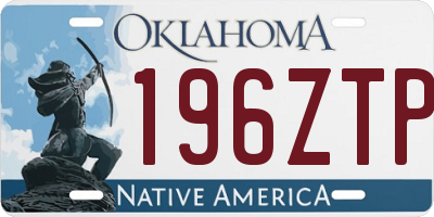 OK license plate 196ZTP
