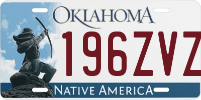 OK license plate 196ZVZ