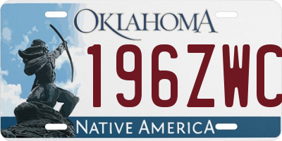 OK license plate 196ZWC