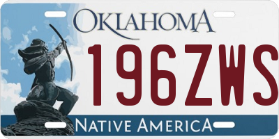 OK license plate 196ZWS