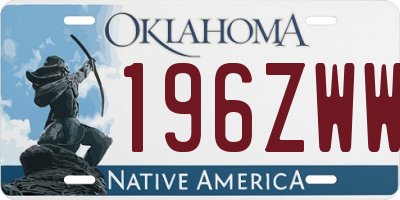 OK license plate 196ZWW