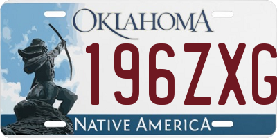 OK license plate 196ZXG