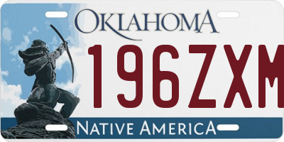 OK license plate 196ZXM