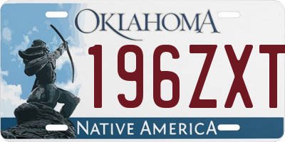 OK license plate 196ZXT