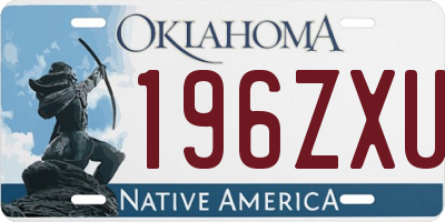 OK license plate 196ZXU