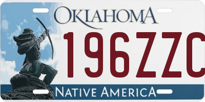 OK license plate 196ZZC