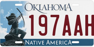 OK license plate 197AAH