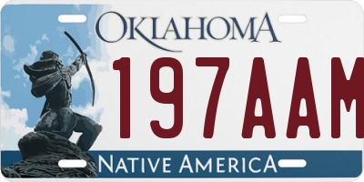 OK license plate 197AAM