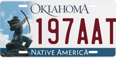 OK license plate 197AAT