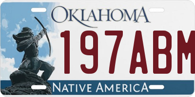 OK license plate 197ABM