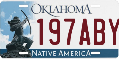 OK license plate 197ABY