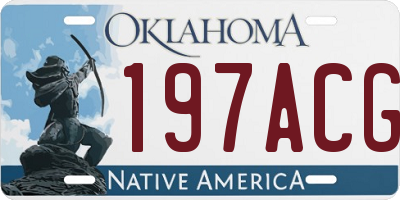 OK license plate 197ACG