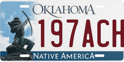 OK license plate 197ACH