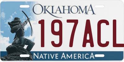 OK license plate 197ACL