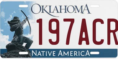 OK license plate 197ACR
