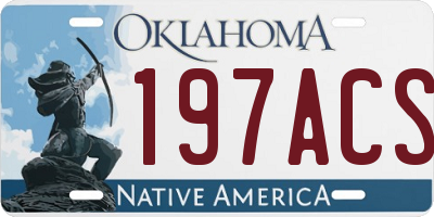 OK license plate 197ACS