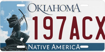 OK license plate 197ACX