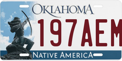 OK license plate 197AEM