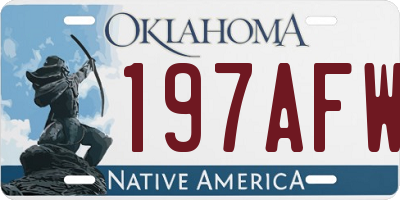 OK license plate 197AFW