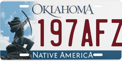 OK license plate 197AFZ