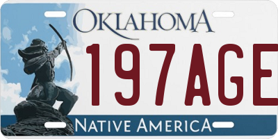 OK license plate 197AGE