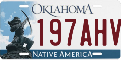 OK license plate 197AHV