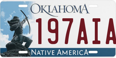 OK license plate 197AIA