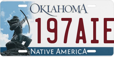 OK license plate 197AIE