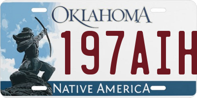 OK license plate 197AIH