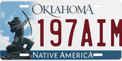 OK license plate 197AIM