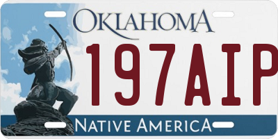 OK license plate 197AIP