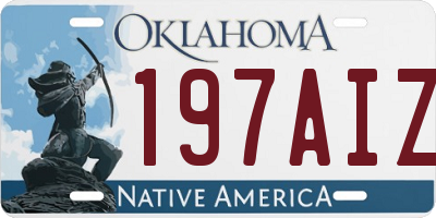 OK license plate 197AIZ