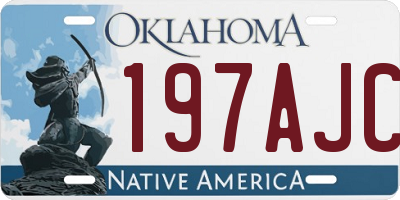 OK license plate 197AJC