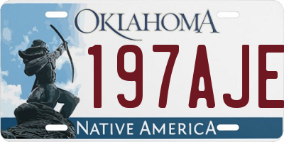OK license plate 197AJE