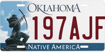 OK license plate 197AJF
