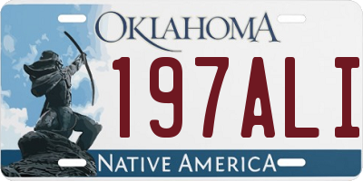 OK license plate 197ALI