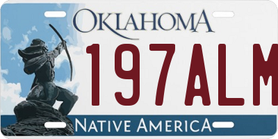 OK license plate 197ALM