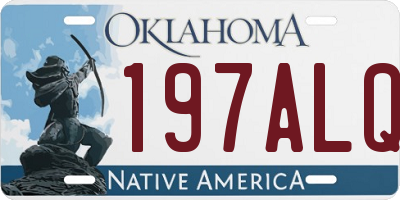 OK license plate 197ALQ