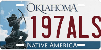OK license plate 197ALS