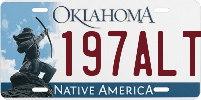 OK license plate 197ALT