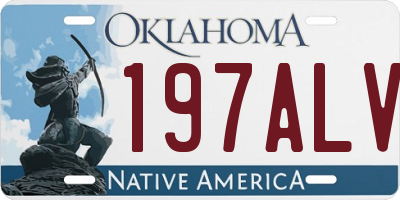 OK license plate 197ALV