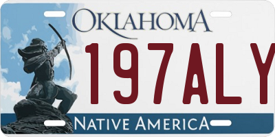 OK license plate 197ALY