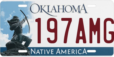 OK license plate 197AMG