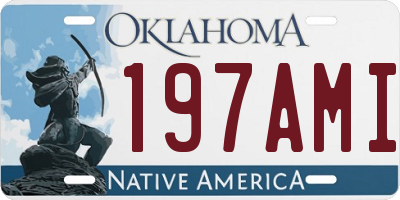 OK license plate 197AMI