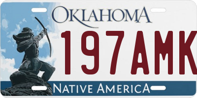 OK license plate 197AMK