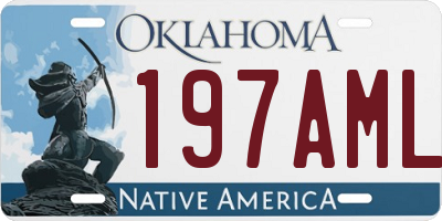 OK license plate 197AML