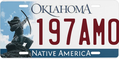 OK license plate 197AMO