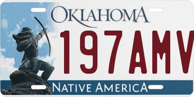 OK license plate 197AMV